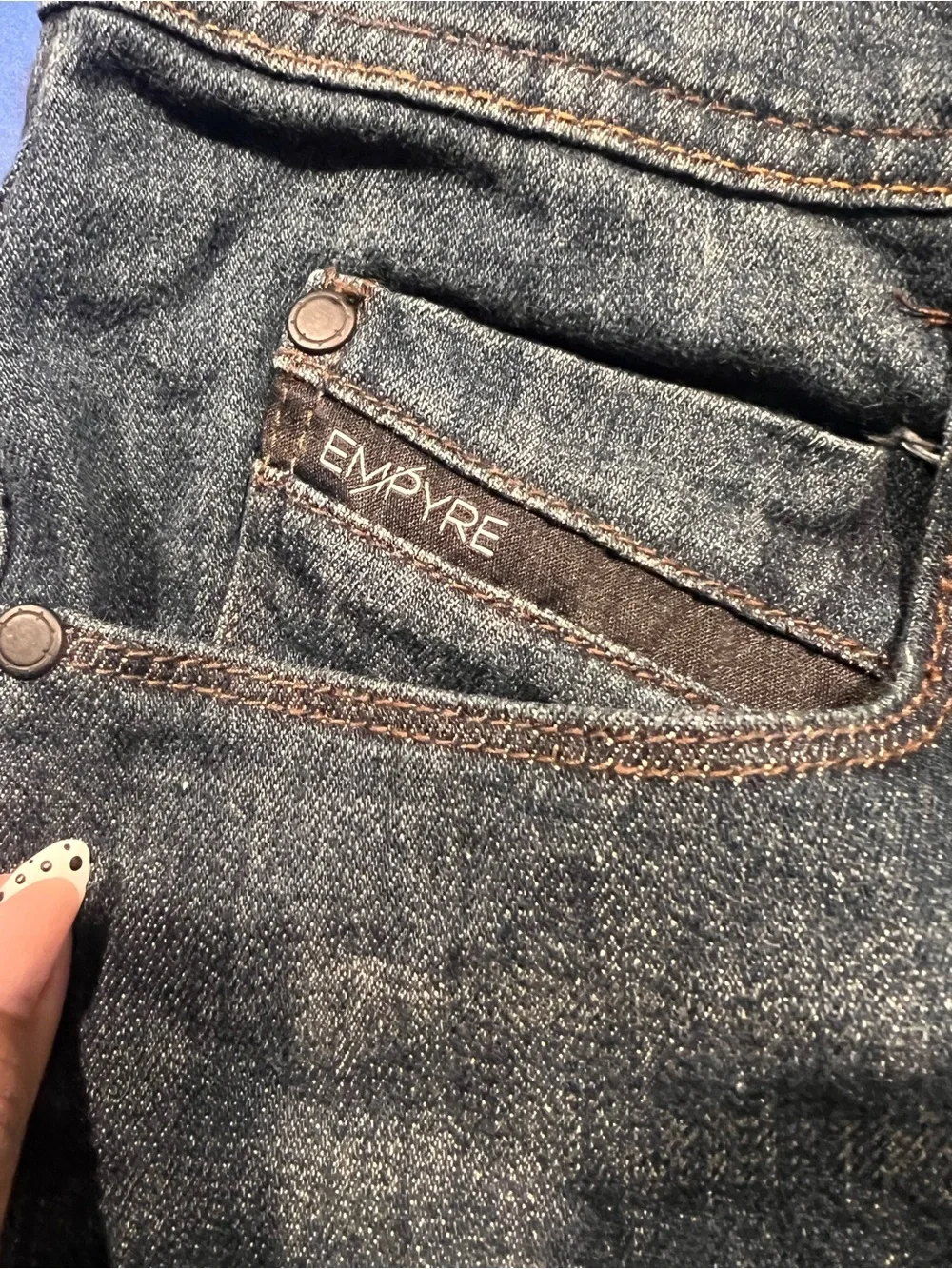 Empyre Skeletor Skinny Fit Denim Jeans Men’s Size 34x32 Dark Wash